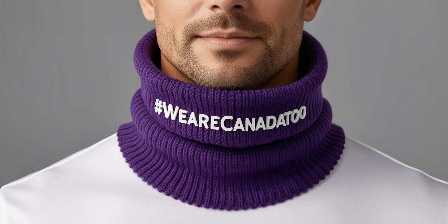 #WeAreCanadaToo Men’s Knitted Cowl Scarf